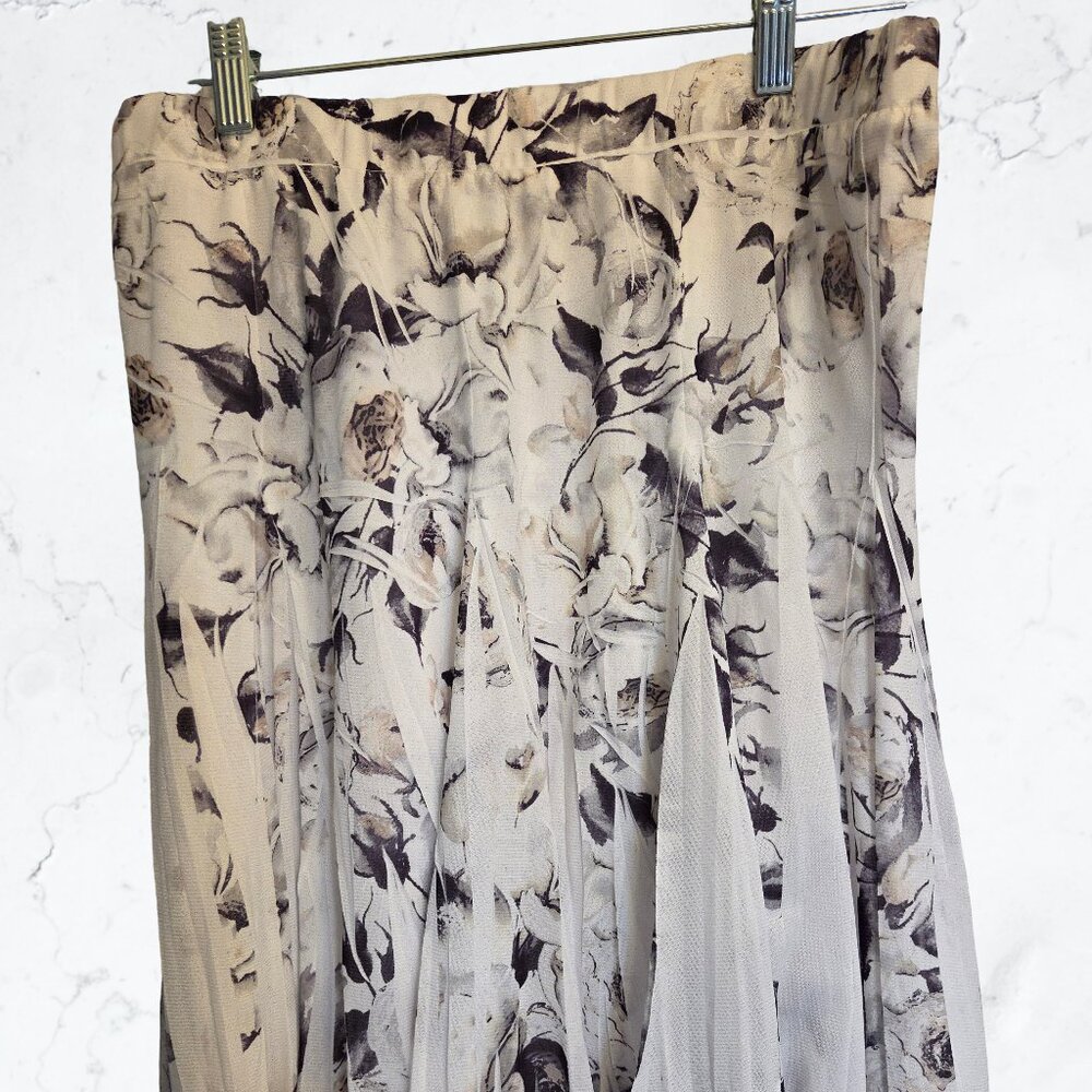 Maurices White Skirt with Floral Pattern